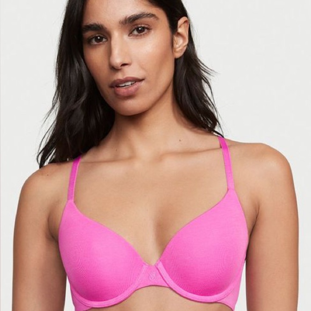 NWT VS x Naomi Osaka T-Shirt Forever Soft Demi Bra in Summer Pink size 32DDD